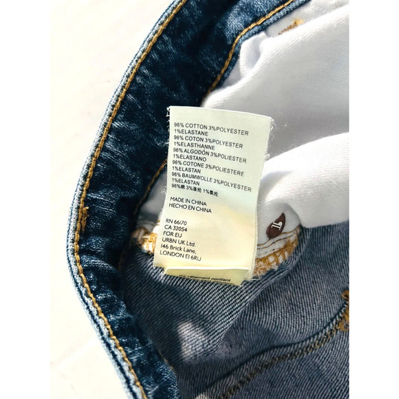 Pilcro and The Letterpress Women Size 26 Blue Straight Leg High Rise Denim - Picture 7 of 8